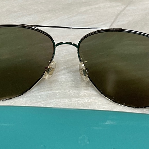 KATE SPADE ♠️ AVIATOR SILVER FRAME SUNGLASSES NEW IN ORIGINAL BOX - Picture 6 of 16